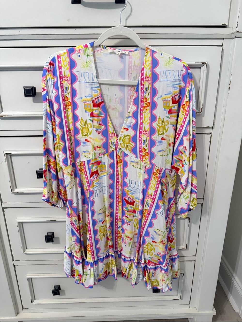 Label of Love Pastel Floral V-Neck Dress